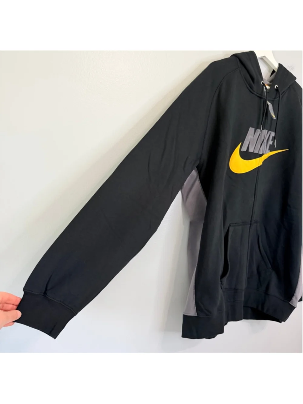 Nike New Black Gray Full-Zip Hoodie Men's Size XXL